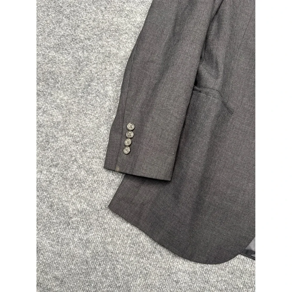 Nordstrom Blazer Men 42R Charcoal Grey Good Tailored Two Button Made in USA‎